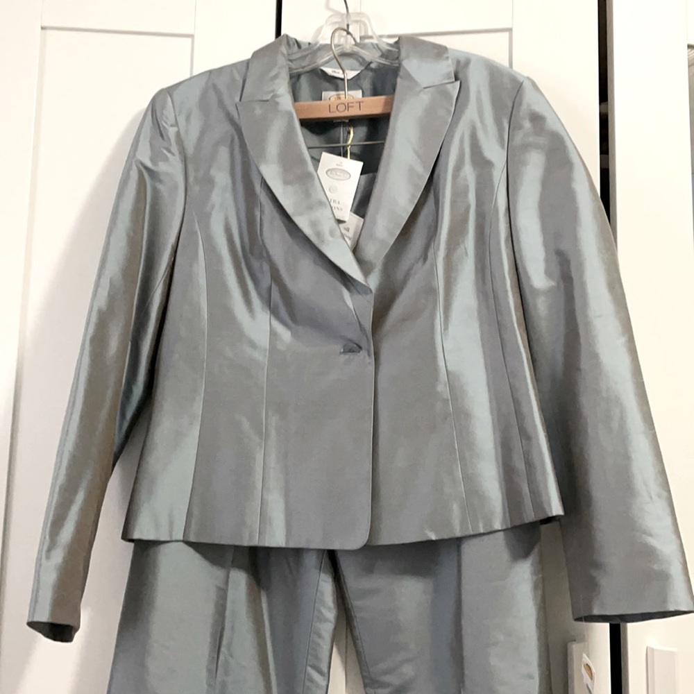 Talbots Formal Silk Shantung Pant Suit Set